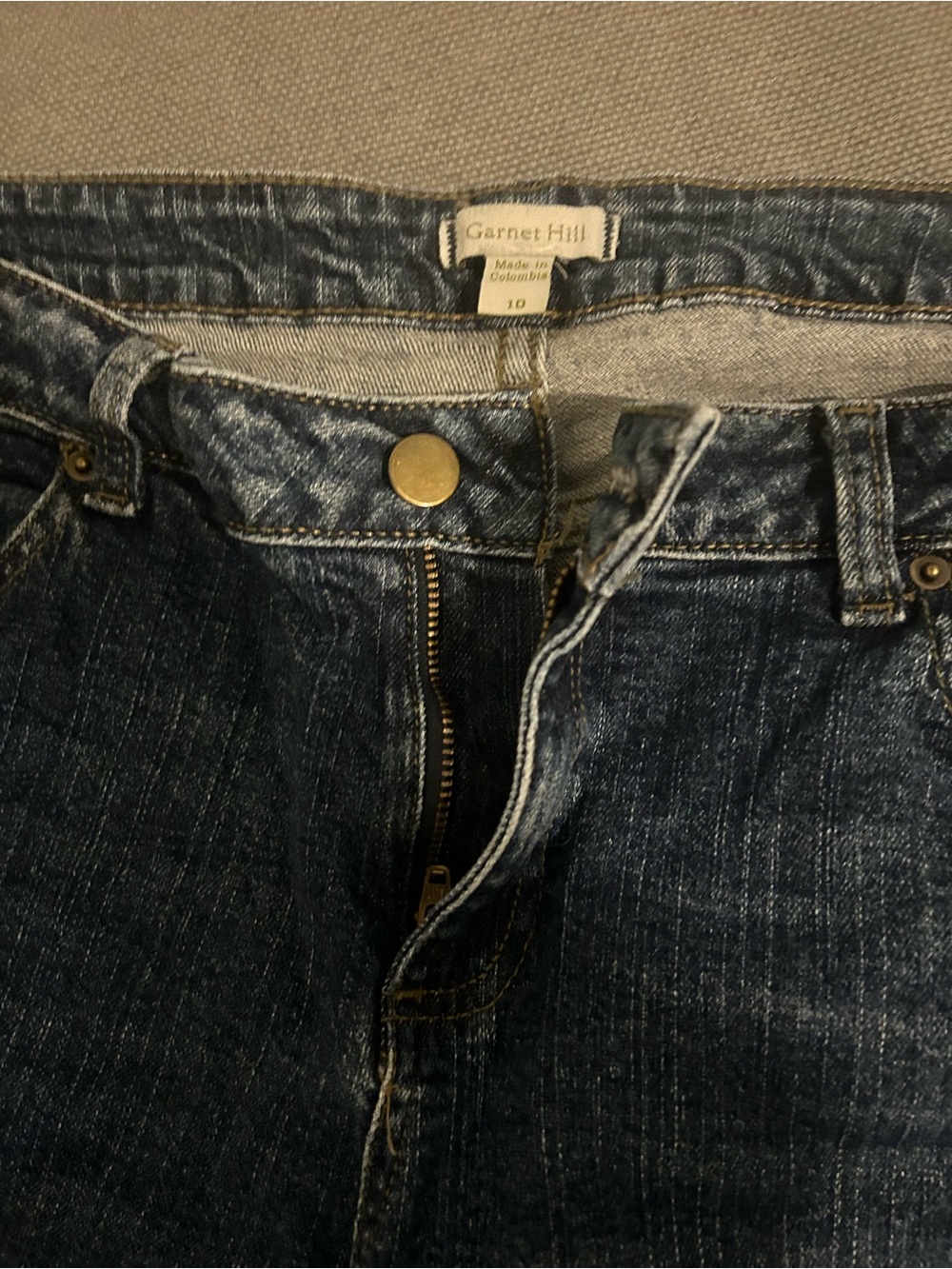 Garnet Hill Women's Dark Blue Straight-Leg Jeans size 10. Like new